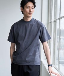 coen(coen)/【RONEL】ジャケットネックTシャツ/DK.GRAY