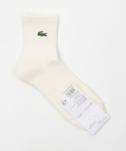 BEAUTY&YOUTH UNITED ARROWS(ビューティーアンドユース　ユナイテッドアローズ)/【別注】 ＜LACOSTE＞ リブ クウォーター ソックス/WHITE