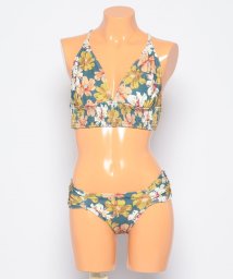 Ungrid(SWIMWEAR)(アングリッド（水着）)/フラワー　シャーリングビキニ 9EFカップ/ネイビー