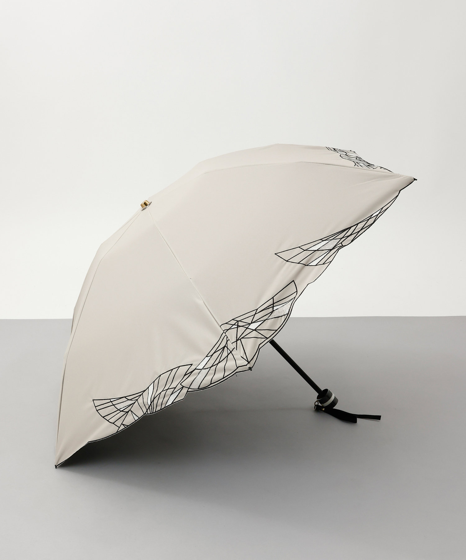 Beaurance （ビューランス）刺繍 晴雨兼用折り畳みミニ傘(506019026 