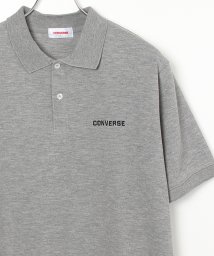 CONVERSE(コンバース)/【CONVERSE/コンバース】鹿の子WFワンポイント刺繍ポロシャツ/杢グレー