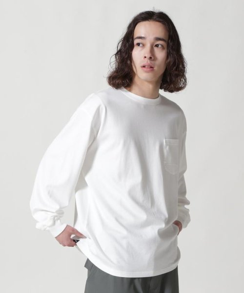 RoyalFlash(ロイヤルフラッシュ)/DENHAM/デンハム/7 POCKET LS TEE/ホワイト