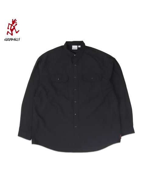 GRAMICCI(グラミチ)/グラミチ GRAMICCI シャツ 長袖 ボタンシャツ メンズ ナイロン STANCE SHIRT ブラック 黒 G4SM－J064/ブラック