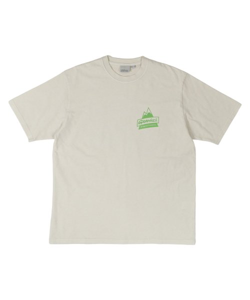GRAMICCI(グラミチ)/グラミチ GRAMICCI Tシャツ 半袖 メンズ レディース PEAK TEE ホワイト ベージュ 白 G4SU－T078/ライトベージュ