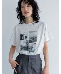 Re:EDIT(リエディ)/[2024SS COLLECTION]モノトーンプリントTシャツ/ホワイト