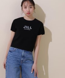 JILL by JILL STUART(ジル バイ ジル スチュアート)/パールロゴコンパクトニットトップス/ブラック