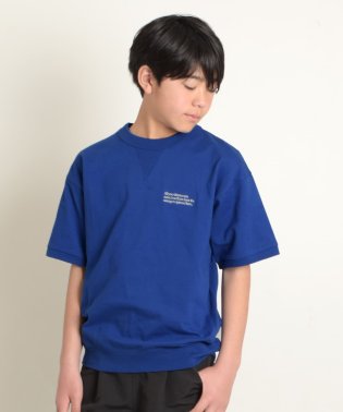 GLAZOS/USAコットン・スウェットライク刺繍半袖Tシャツ/506052579