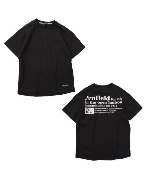 GLAZOS(グラソス)/【Penfield】USAコットン・バックロゴ半袖Tシャツ/ブラック