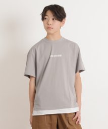 GLAZOS/裾ラウンドレイヤード半袖Tシャツ/506052604