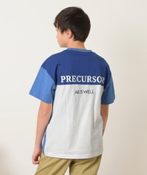 GLAZOS/グラソス GLAZOS カラーブロック切り替えロゴプリント半袖Tシャツ/506052605