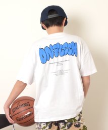 GLAZOS/【STREET】バックグラフィック発泡プリントビッグ半袖Tシャツ/506052608