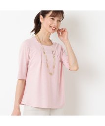 LOBJIE(ロブジェ)/タックデザインTシャツ/ピンク