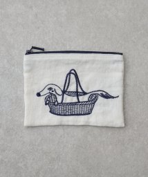 BEARDSLEY/カゴと犬刺繍ポーチ（小）/506052676