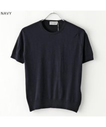 JOHN SMEDLEY(ジョンスメドレー)/JOHN SMEDLEY ニット NELL MODERN FIT 半袖/ネイビー