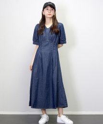 Aletta vita/8ozウエストタックデニムワンピース/506052855