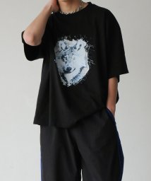 Nilway(ニルウェイ)/アソートグラフィックコットンTシャツ/ブラック系2