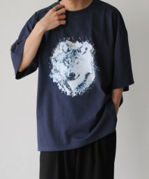 Nilway(ニルウェイ)/アソートグラフィックコットンTシャツ/ネイビー系2