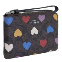 COACH/COACH コーチCORNERZIP WRISTLET コーナージップ リストレット シグネチャー ポーチ 小銭入れ ハートプリント/506053005