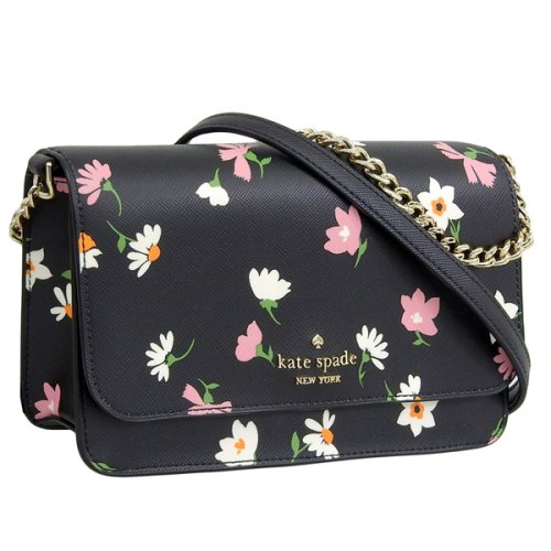 kate spade new york(ケイトスペードニューヨーク)/KATE SPADE ケイトスペード MADISON FLORAL WALTZ SMALL SLAP マディソン フローラル ワルツ スモール ショルダー バッ/ブラック