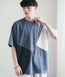 Rocky Monroe/接触冷感 Tシャツ 半袖 切替 ポンチ メンズ レディース カットソー オーバーサイズ ビッグシルエット ストレッチ 速乾 UVカット イージーケア クルーネッ/506053191