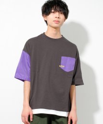 RAT EFFECT/フェイクレイヤードポケットTシャツ/506053344