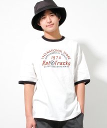 RAT EFFECT(ラット エフェクト)/RAT TRACKS リンガーBIG Tシャツ/オフホワイト