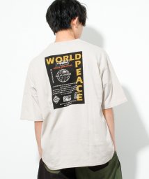 RAT EFFECT(ラット エフェクト)/PEACEポケBIG Tシャツ/ライトグレー