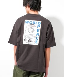RAT EFFECT(ラット エフェクト)/PEACEポケBIG Tシャツ/チャコールグレー