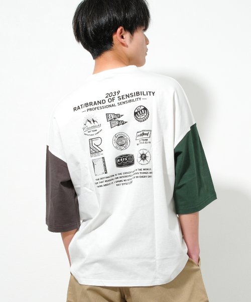 RAT EFFECT(ラット エフェクト)/RAT BRAND スーパーBIG Tシャツ/オフホワイト