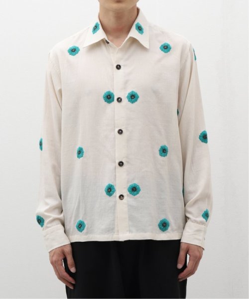 EDIFICE(エディフィス)/Kartik Research (カーティックリサーチ) Hand Multi Embroderd SHIRT S24－29/ホワイト