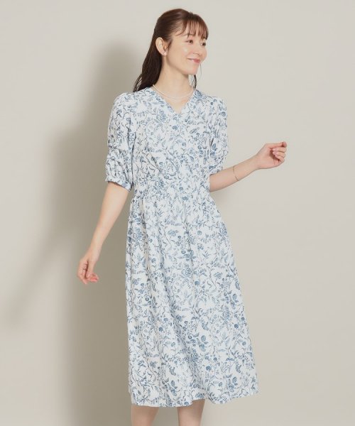 【肌触りさらり／後ろウエストゴム】トワルドジュイ柄ワンピース 人気・おすすめ｜売れ筋商品・話題商品におすすめ コスパ重視 安心配送 スピーディーにお届け