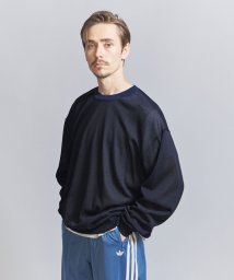 BEAUTY&YOUTH UNITED ARROWS(ビューティーアンドユース　ユナイテッドアローズ)/ペーパー ヤーン トリム クルーネック ニット/NAVY