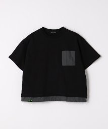 green label relaxing （Kids）(グリーンレーベルリラクシング（キッズ）)/TJ コンビポケット Tシャツ 100cm－130cm/BLACK