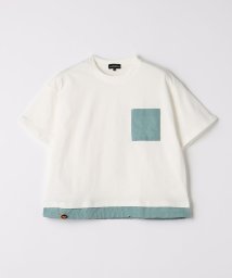 green label relaxing （Kids）(グリーンレーベルリラクシング（キッズ）)/TJ コンビポケット Tシャツ 100cm－130cm/OFFWHITE