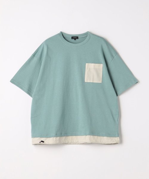 green label relaxing （Kids）(グリーンレーベルリラクシング（キッズ）)/TJ コンビポケット Tシャツ 140cm－160cm/LT.BLUE