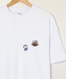 ALWAYS GOOD TIME NEW BASIC STORE(オールウェイグッドタイムニューベーシックストア)/【Doraemon/ドラえもん】ポケット付き刺繍Tシャツ/ホワイト