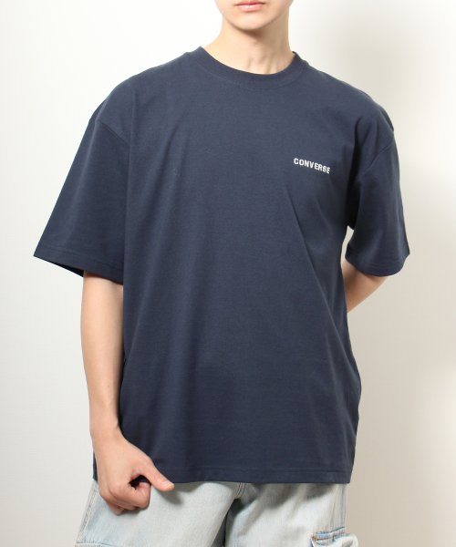 CONVERSE(CONVERSE)/【CONVERSE/コンバース】COOLMAX EcoMadeワンポイントロゴ刺繍Tシャツ/ゴールド