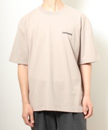 CONVERSE(CONVERSE)/【CONVERSE/コンバース】COOLMAX EcoMadeワンポイントロゴ刺繍Tシャツ/ベージュ