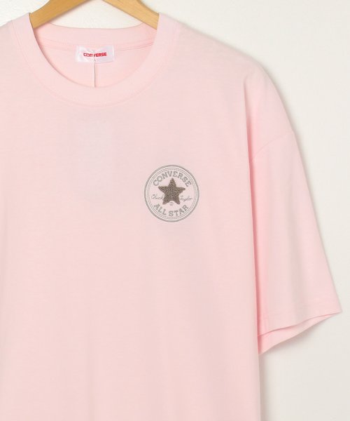 CONVERSE(コンバース)/【CONVERSE/コンバース】サガラパッチ半袖Tシャツ/ライトピンク