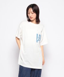 NICE CLAUP OUTLET(ナイスクラップ　アウトレット)/サメポップコーン発泡プリントTシャツ/オフ