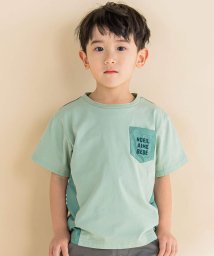 Noeil aime BeBe(ノイユ　エーム　べべ)/バックメッシュサファリプリントTシャツ(90~130cm)/グリーン