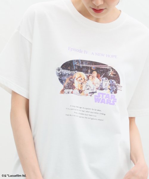 Honeys(ハニーズ)/ハニーズ／スター・ウォーズ／ゆるＴ トップス Tシャツ カットソー レディース 白 /オフホワイト