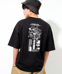 RAT EFFECT(ラット エフェクト)/CAMP LIFE BIG Tシャツ/ブラック