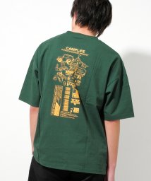 RAT EFFECT(ラット エフェクト)/CAMP LIFE BIG Tシャツ/ダークグリーン