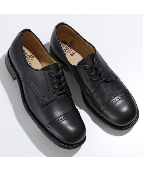 SANDERS(サンダース)/Sanders レザーシューズ Punched Cap Derby Shoe 1944BOW /ブラック