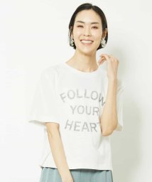 MICHEL KLEIN(ミッシェルクラン)/リバースサイドプリントロゴTシャツ/ホワイト（90）