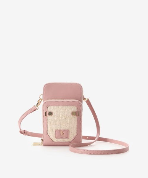 パナマ風ベルト金具スマホショルダー  D1201636038(9295円)