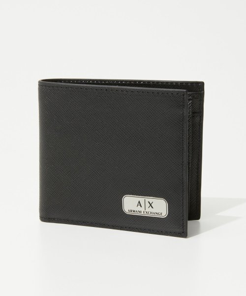 ARMANI EXCHANGE(アルマーニエクスチェンジ)/アルマーニ エクスチェンジ ARMANI EXCHANGE 958098 CC843 二つ折り財布 メンズ 財布 ミニ財布 カードケース プレゼント コンチネン/ブラック