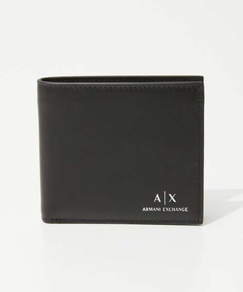 ARMANI EXCHANGE(アルマーニエクスチェンジ)/アルマーニ エクスチェンジ ARMANI EXCHANGE 958098 CC845 二つ折り財布 メンズ 財布 ミニ財布 A/X カードケース プレゼント コ/ブラック