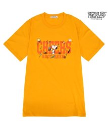  PEANUTS( ピーナッツ)/スヌーピー Tシャツ 半袖 プリント SNOOPY PEANUTS LL Lオレンジ/ライトオレンジ